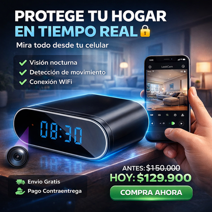 CAMARA RELOJ ESPIA APP LOOCK WIFI + ENVIO GRATIS