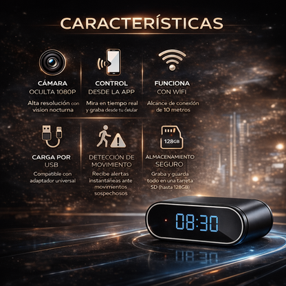 CAMARA RELOJ ESPIA APP LOOCK WIFI + ENVIO GRATIS