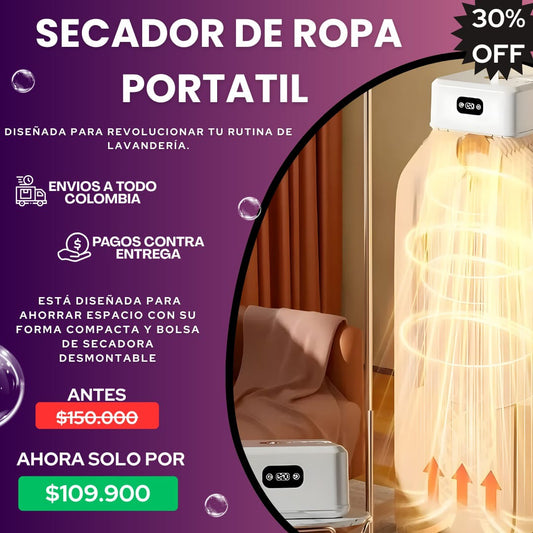AirFlow Portátil MaxDry: Secador de Ropa Grande + Envío gratis