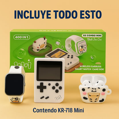 COMBO RELOJ K9 + AUDIFONOS + CONSOLA PORTATIL