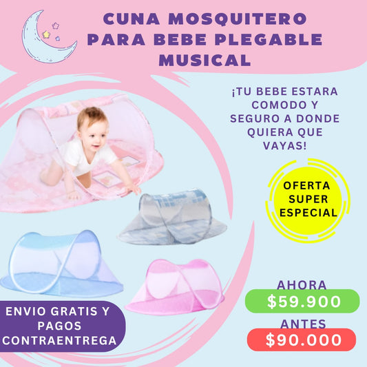 BabySafe: Cuna Portátil con Mosquitero