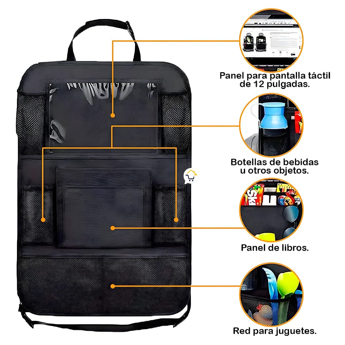 Organizadores Asiento De Carro Oxford Set X2 + ENVIO GRATIS