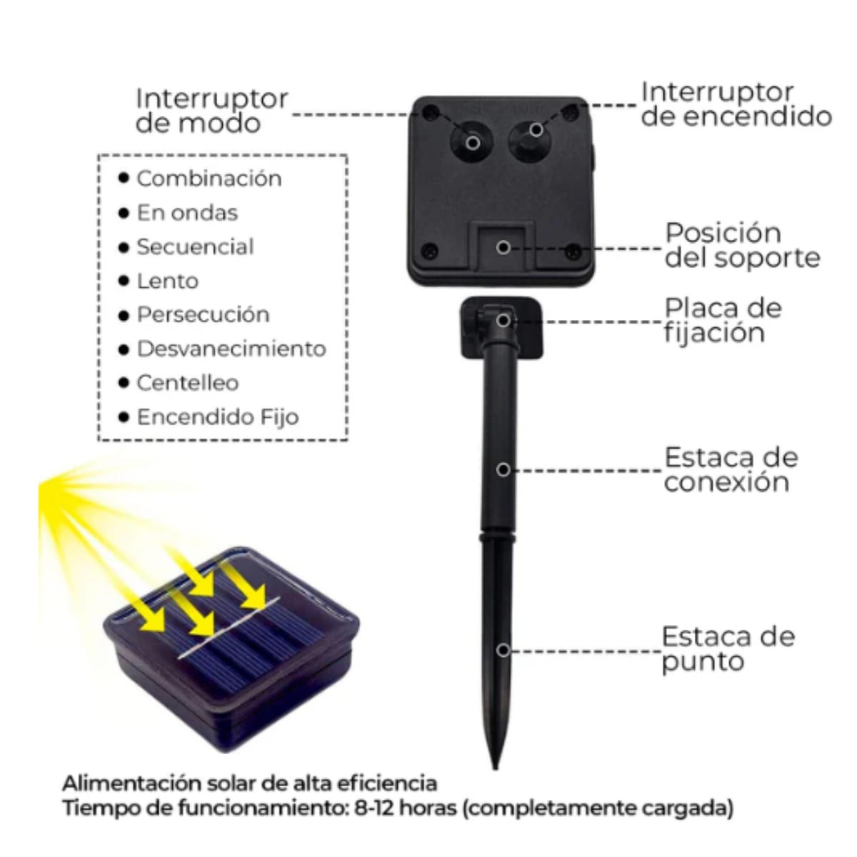 Luces LED Solares de Navidad 10M | ENVÍO GRATIS
